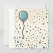 Cartoon Puppy Birthday Card - Modern Cute Kaart (Achterkant)