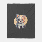 CARTOON PUPPY FLEECE DEKEN (Voorkant)