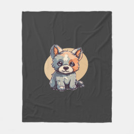 CARTOON PUPPY FLEECE DEKEN