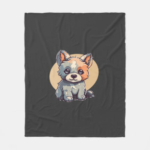 CARTOON PUPPY FLEECE DEKEN