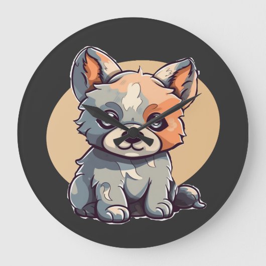 CARTOON PUPPY GROTE KLOK (Voorkant)