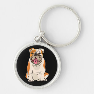 Cartoon Puppy Hondenliefhebber Gifts Cute English  Sleutelhanger