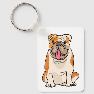 Cartoon Puppy Hondenliefhebber Gifts Cute English  Sleutelhanger