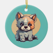 CARTOON PUPPY KERAMISCH ORNAMENT (Voorkant)