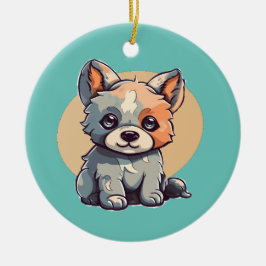 CARTOON PUPPY KERAMISCH ORNAMENT