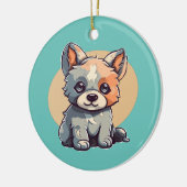 CARTOON PUPPY KERAMISCH ORNAMENT (Links)