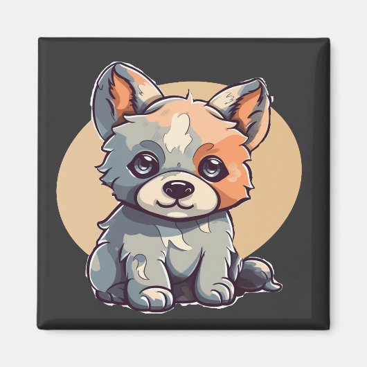 CARTOON PUPPY MAGNEET (Voorkant)