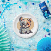 CARTOON PUPPY PAPIEREN BORDJE (Feest)