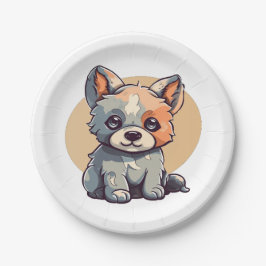 CARTOON PUPPY PAPIEREN BORDJE