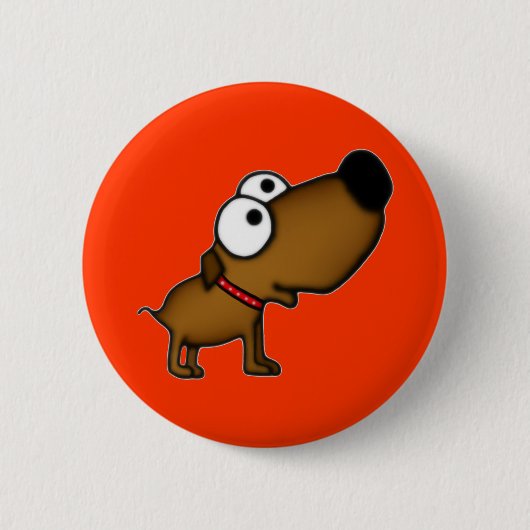 Cartoon Puppy Ronde Button 5,7 Cm (Voorkant)