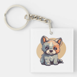 CARTOON PUPPY SLEUTELHANGER
