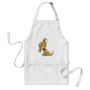 Cartoon Puppy Standaard Schort