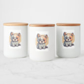 CARTOON PUPPY VOEDSELCONTAINER ETIKET (Flessen)