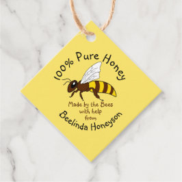 Cartoon Pure Honey Jar Labels