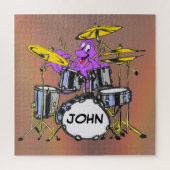 Cartoon Puzzle: Muziek Octopus Cust. Tekst Legpuzzel (Verticaal)