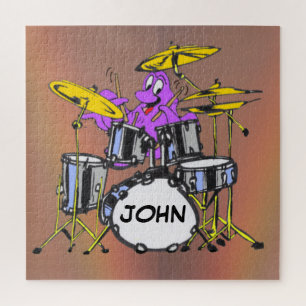 Cartoon Puzzle: Muziek Octopus Cust. Tekst Legpuzzel