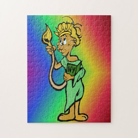 Cartoon Puzzle: New York Lion Legpuzzel (Verticaal)