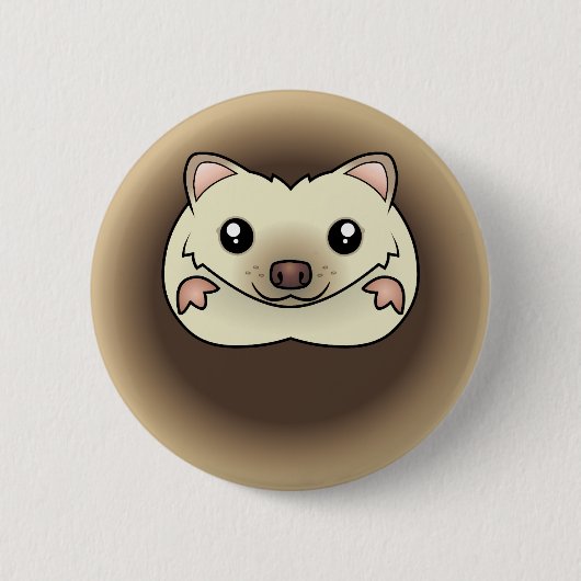 Cartoon Pygmy Hedegel Ronde Button 5,7 Cm (Voorkant)