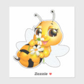 Cartoon Queen Bee Sticker (Vel)
