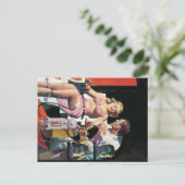 cartoon raar halloween briefkaart (Staand voorkant)