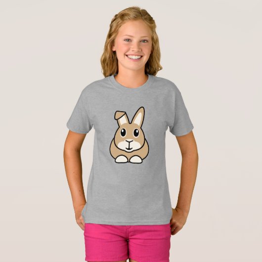 Cartoon Rabbit Children's T-Shirt (Voorkant volledig)