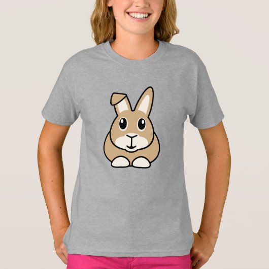 Cartoon Rabbit Children's T-Shirt (Voorkant)