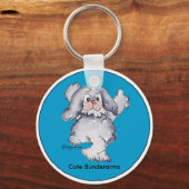 Cartoon Rabbit Cute Personalized Keychains Sleutelhanger (Voorkant)