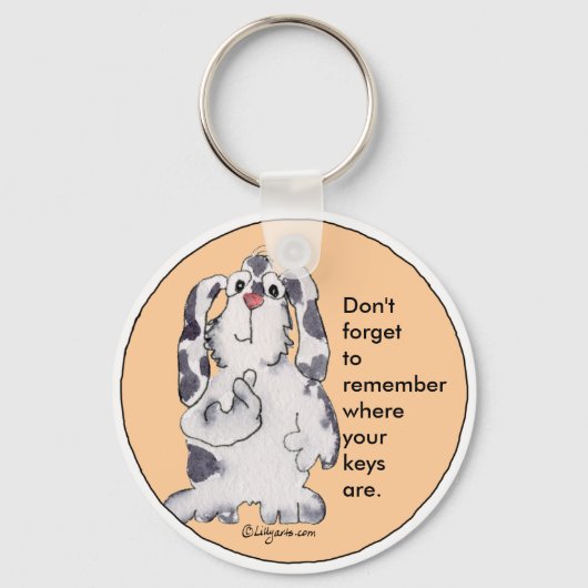 Cartoon Rabbit Cute Personalized Keychains Sleutelhanger (Voorkant)