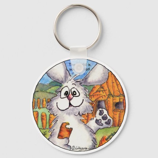 Cartoon Rabbit Fun Cute Sleutelhangers (Voorkant)