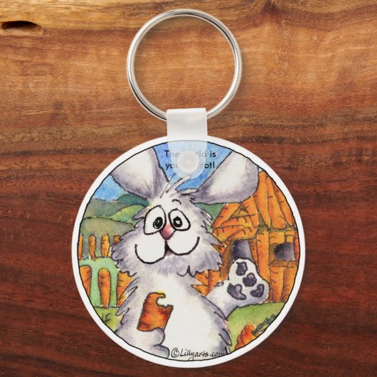 Cartoon Rabbit Fun Cute Sleutelhangers (Voorkant)