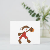 Cartoon Rabbit Michael Jordan Fan Briefkaart (Staand voorkant)