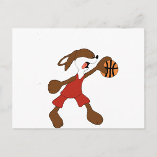 Cartoon Rabbit Michael Jordan Fan Briefkaart