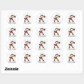 Cartoon Rabbit Michael Jordan Fan Ronde Sticker (Vel)