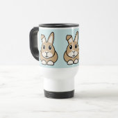 Cartoon Rabbit Travel Mug Reisbeker (Voorkant links)