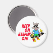 Cartoon Raccoon Magneet (Voorkant / Achterkant)