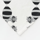 Cartoon Raccoon Pattern Fleece Deken (Hoek)