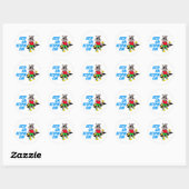 Cartoon Raccoon Ronde Sticker (Vel)