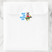 Cartoon Raccoon Ronde Sticker (Tas)