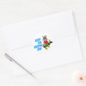 Cartoon Raccoon Ronde Sticker (Envelop)
