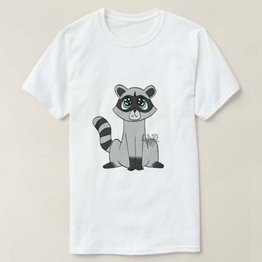 Cartoon Raccoon T-Shirt (Design voorkant)