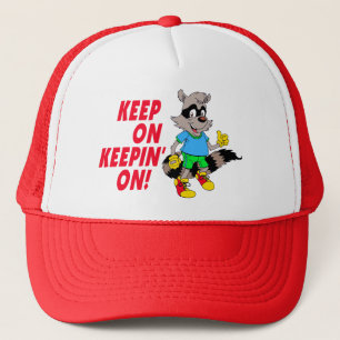 Cartoon Raccoon Trucker Pet