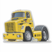 Cartoon race vrachtwagen sticker (Voorkant)