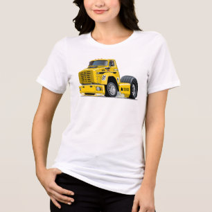 Cartoon race-vrachtwagen Tri-Blend shirt