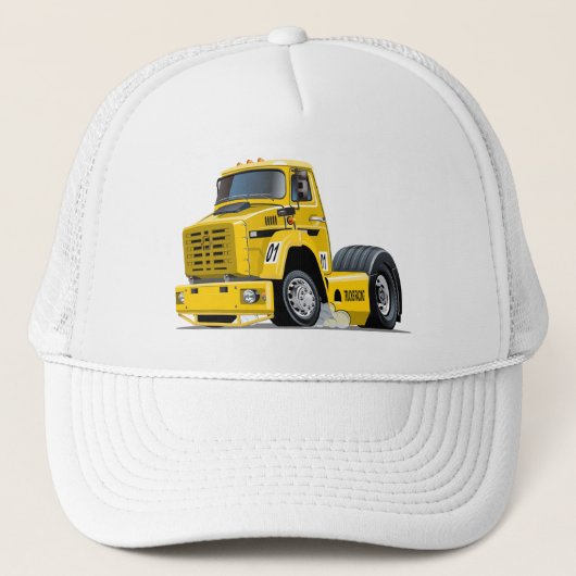 Cartoon race vrachtwagen trucker pet (Voorkant)