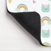 Cartoon Rainbow Cat Pattern Muismat (Hoek)