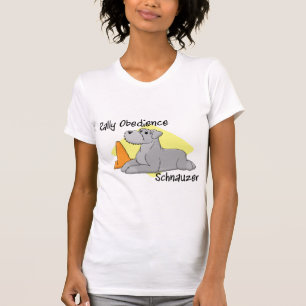Cartoon Rally Obedience Schnauzer T-shirt