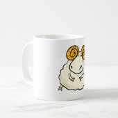 Cartoon Ram Sheep Coffee Mok (Voorkant links)