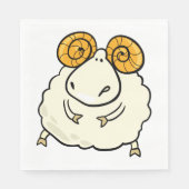 Cartoon Ram Sheep Servet (Voorkant)