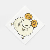 Cartoon Ram Sheep Servet (Hoek)