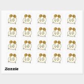 Cartoon Ram Sheep Vierkante Sticker (Vel)